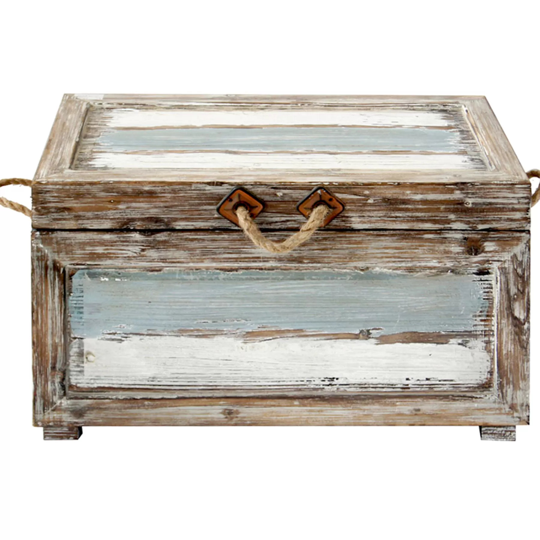 Nantucket Weathered Wood Decorative Storage Trunk, Medium Fashion^* Fashion