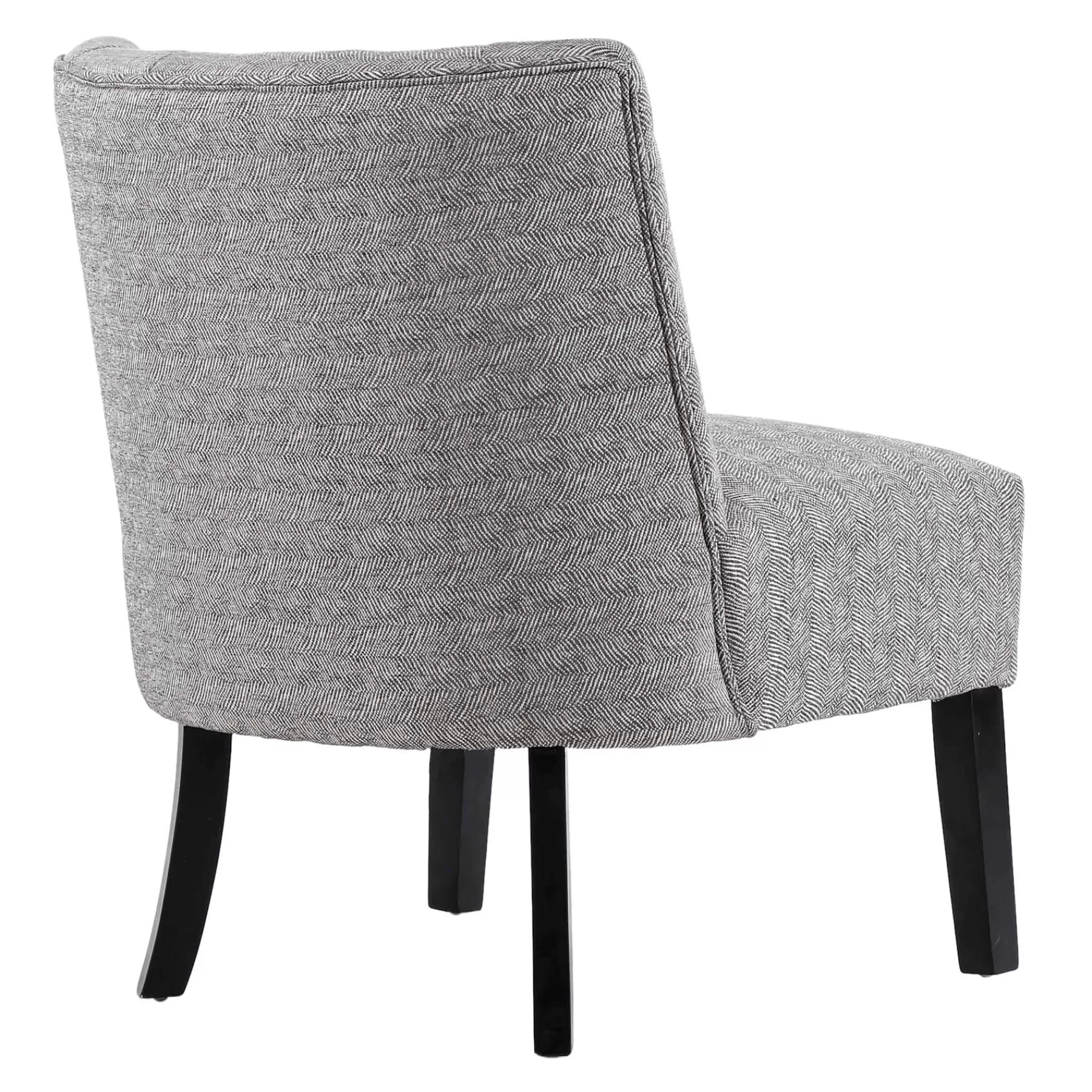 Rich Dark Grey Tufted Armless Accent Chair With Performance Fabric Opening Sales^* Outlet