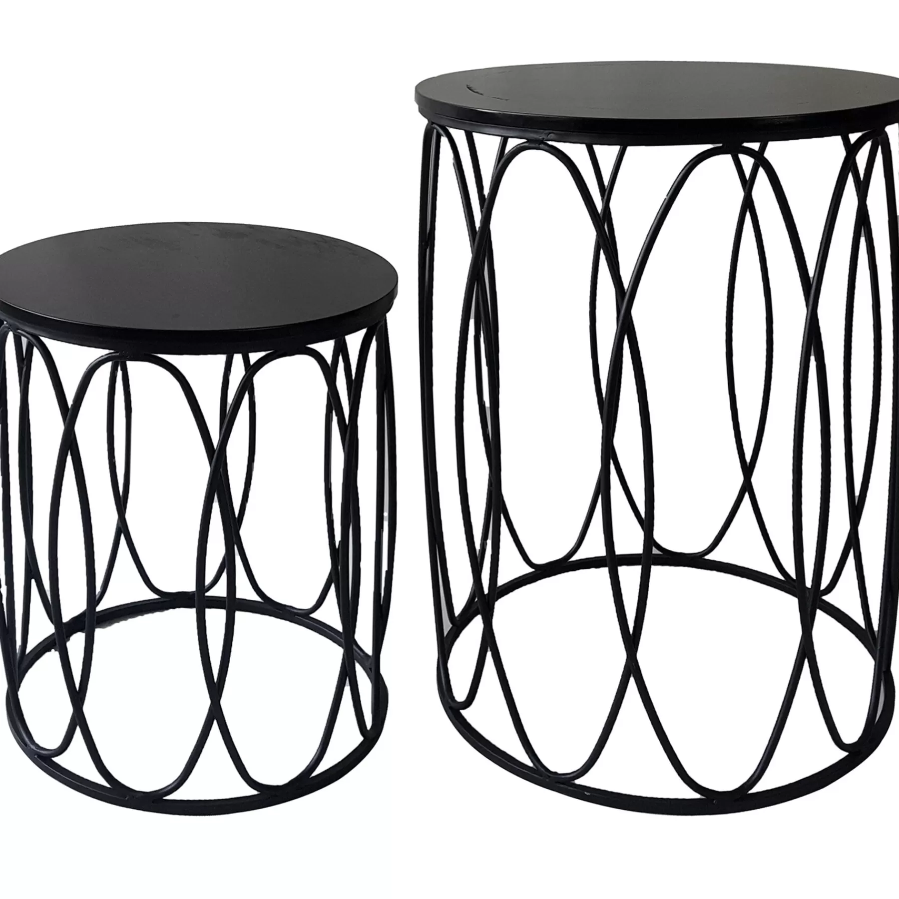 Round Wood Top With Oval Metal Table, Small Promotion^* Discount